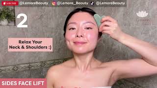 ✨LOOK & FEEL YOUR BEST✨[2024] ULTIMATE GUA SHA FACIAL MASSAGE ROUTINE | Follow Along ♡Lémore♡