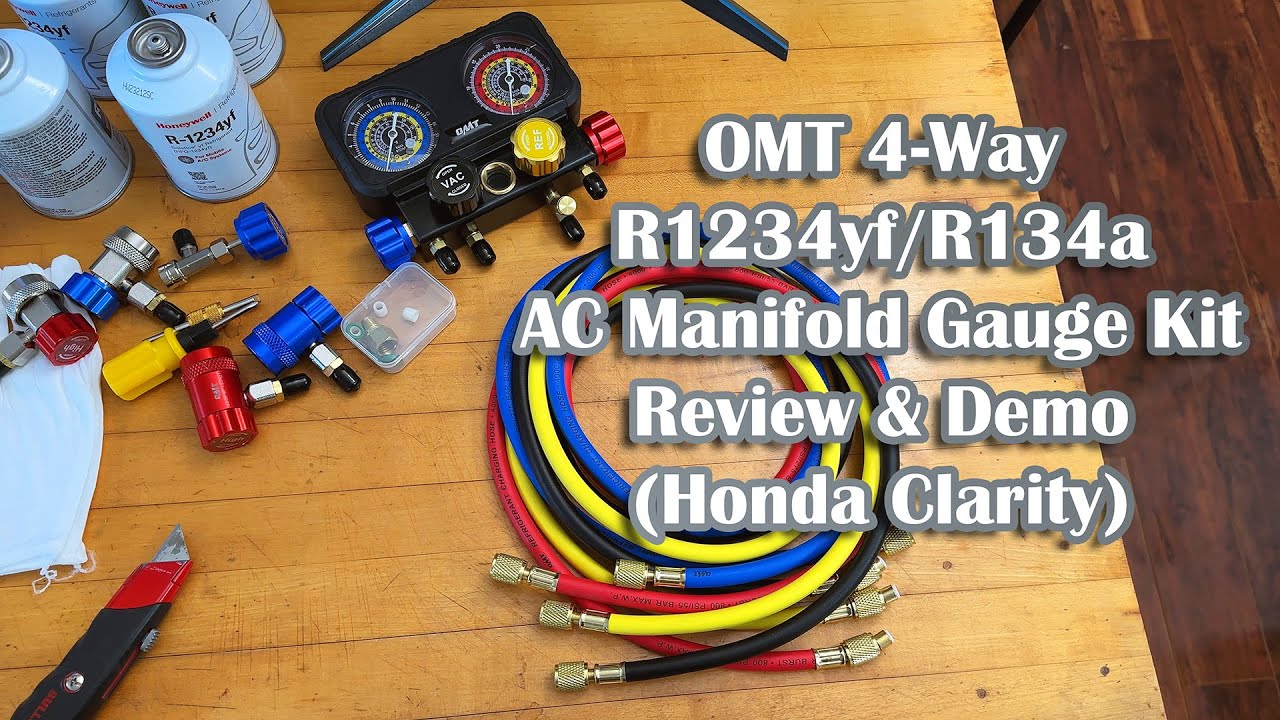 OMT R-1234yf 4-Port AC Manifold Gauge Kit Review (Honda Clarity AC