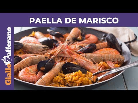 Video: Paella Con Calamari, Gamberi E Cozze