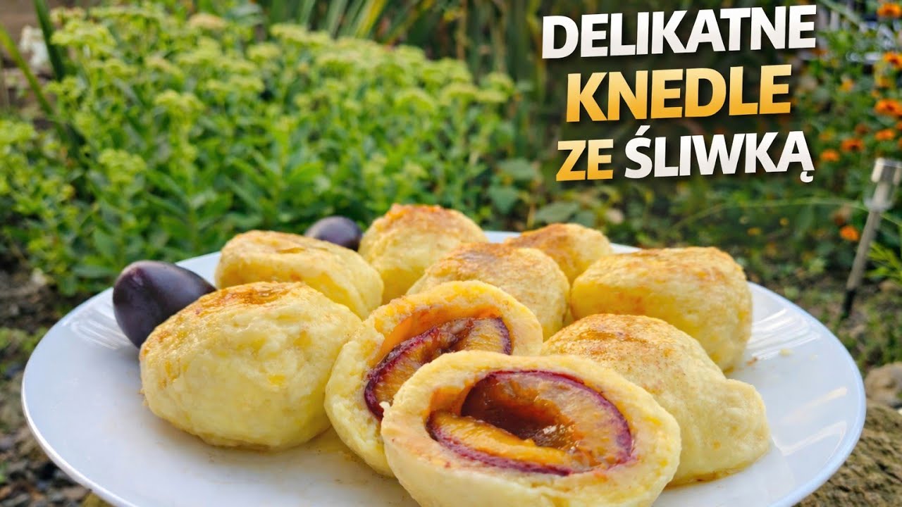Delikatne knedle ze śliwką 🍴pycha (Delicate dumplings with plum  delicious)