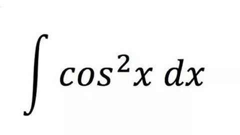 INDEFINITE INTEGRAL  OF TRIGONOMETRIC FUNCTIONS,Integral of cos^2(x) using the Half Angle Formula