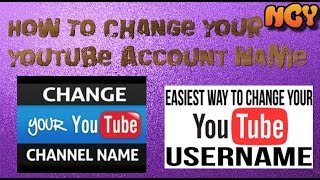 How To Change Your Youtube Account Name !!!! by FizzCool 9 views 6 years ago 4 minutes, 29 seconds