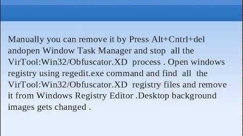 VirTool:Win32/Obfuscator.XD Removal | Remove VirTool:Win32/Obfuscator.XD