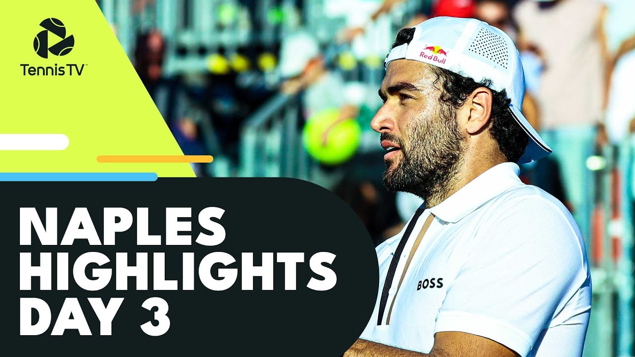 Berrettini, Musetti, and Fognini All In Action Naples 2022 Day 3 Highlights 