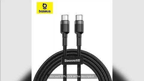 Baseus 100W USB C To USB Type C Cable For iPhone 15 Plus Pro max USB C PD Fast Charger Cord USB-C Ty