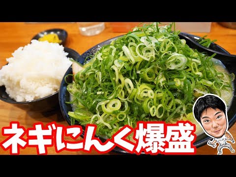 【ラーメン】にんにくネギ大量投入したラーメンが最高に好きなんだ！【一力】