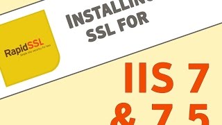 Install an SSL Certificate for Microsoft 2008 & 2012 IIS 7 & IIS 7.5(If you wish to view the 