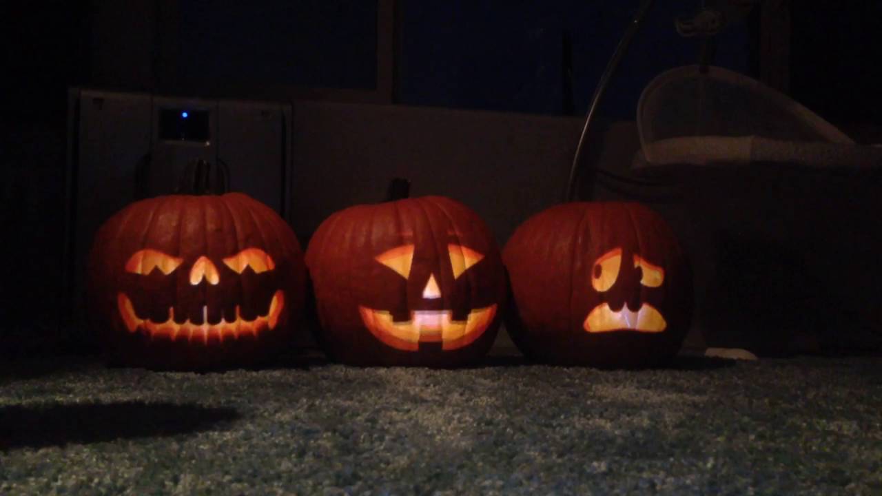 Halloween Pumpkin Projections - YouTube