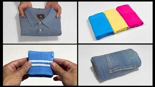 How to FOLD CLOTHES for a SUITCASE without them wrinkling or falling apart