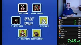 Mega Man 1987 - SpeedRun - Glitchless - (Starts in 3:33) - PB 24:37