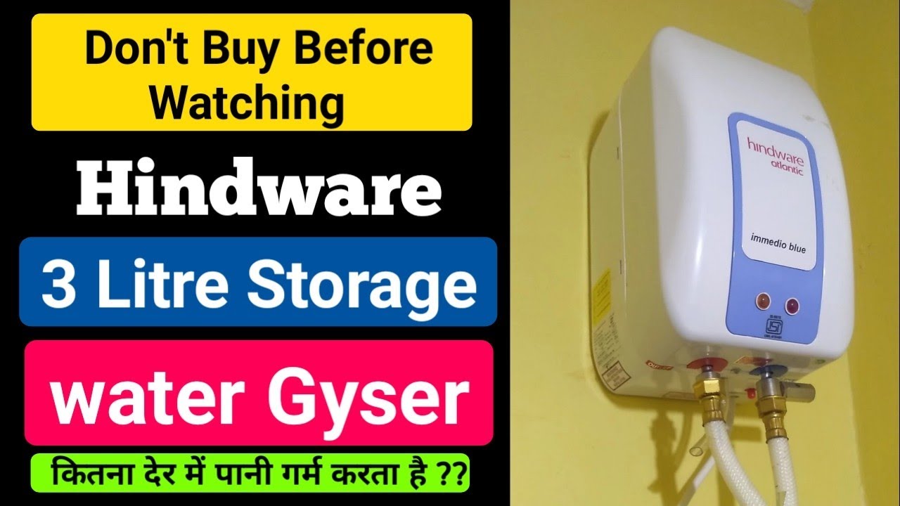 hindware 3 L storage water Gyser | hindware atlantic immedio blue 3l water  heater | instant heater - YouTube