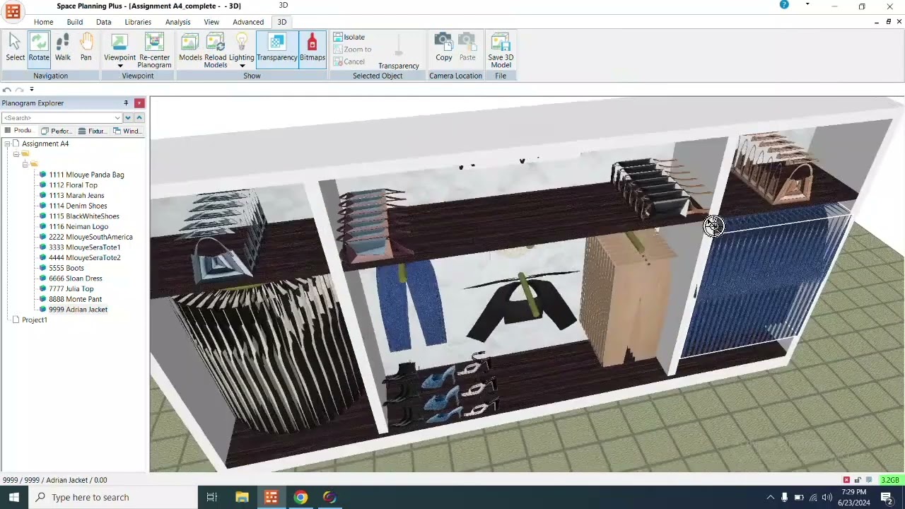 Merchandising a Full Planogram and Resolving Errors in JDA Space Planning (ProSpace)