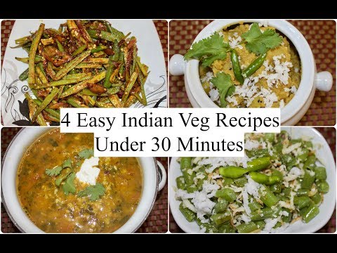 4-easy-indian-veg-recipes-under-30-minutes-|-4-quick-dinner-ideas-|-simple-living-wise-thinking