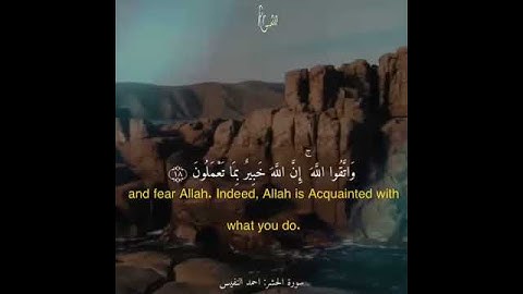 #القران سورة الحشر القارئ : أحمد النفيس