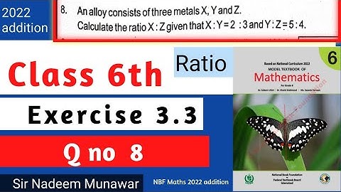 Class 6 Exercise 3.3 Q no 9 NBF Maths Ex 3.3  find Continue Ratio Concepts   Sir Nadeem Munawar
