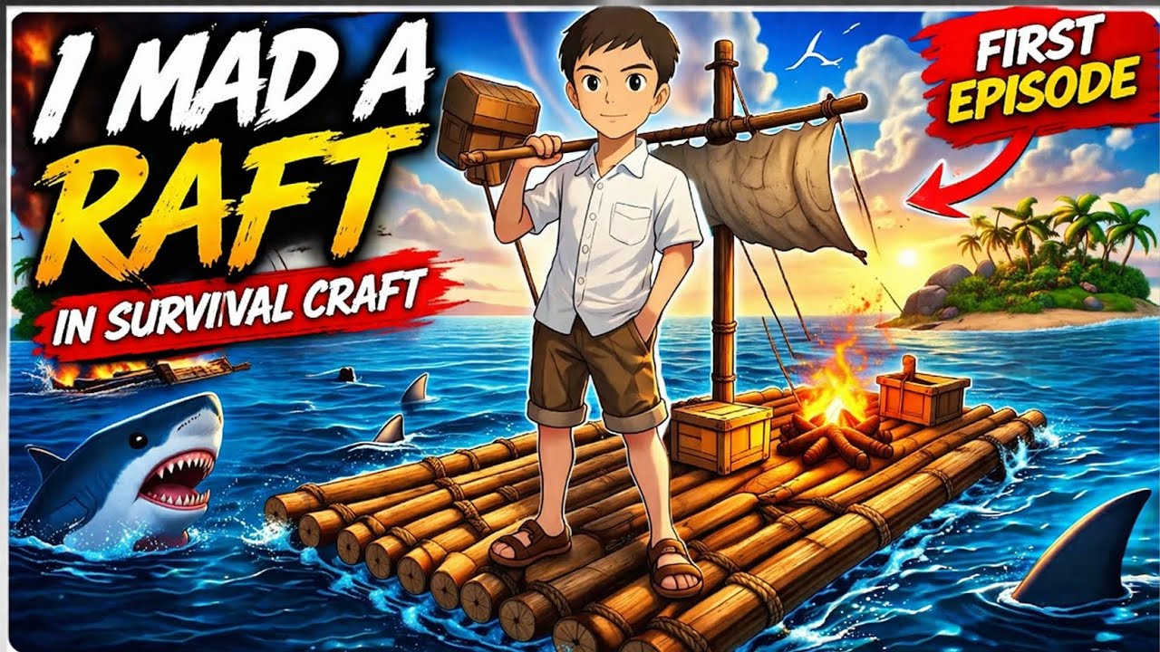 I MADE A RAFT 😱 | Survival Craft Gameplay #1 - YouTube