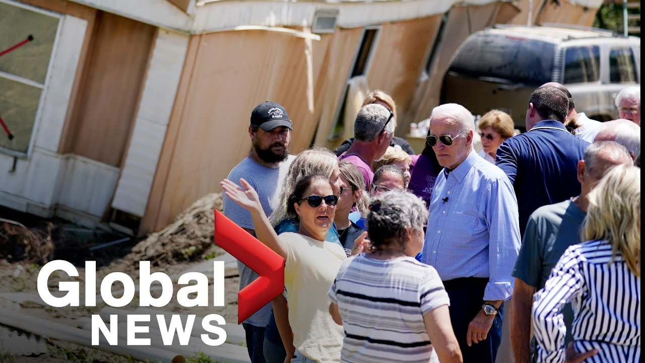 Biden says Kentucky flooding is an "American problem," says government will help with rebuild | FULL