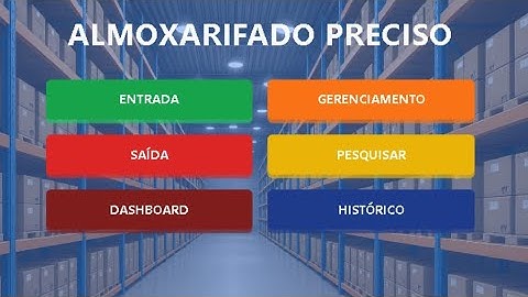 Como Configurar a tela de Configurações do sistema. Almoxarifado Preciso