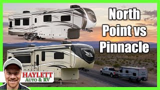 RV COMPARISON! North Point vs. Pinnacle Full Time RVing Luxury Jayco Fifth Wheels