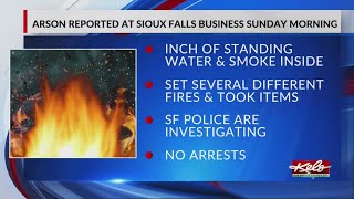 Arson reported at Sioux Falls business Sunday morning