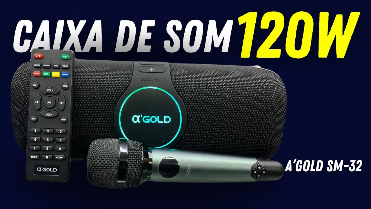 Review nova caixa de som a'gold SM-32 (120W de potência) - YouTube