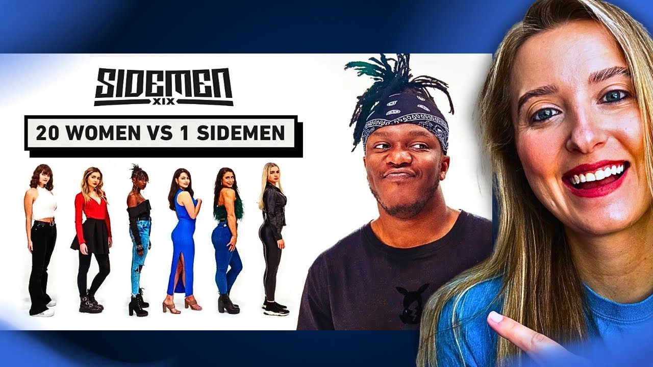 Реакция на 20 женщин против 1 сайдмена: издание KSI