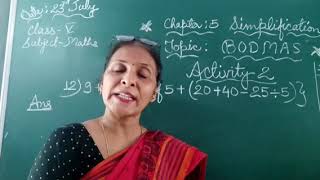 Class 5 Chapter 5 l Simplification l Activity 2 Q 12 to Q 15 Maths