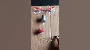 Mini Dynamo Generator Powering a Drone Motor • Science Project | #shorts #dcmotor