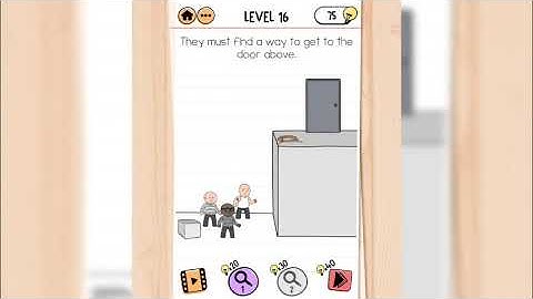 Brain Test 2 | Prison Escape | Level 16 - They must find a way to get to the door above