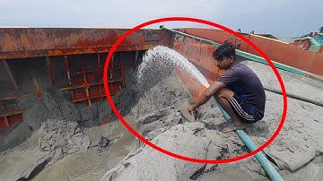 Unloading sand form ship barge unloading video sand unloading video Part-363(29 SEPTEMBER 2025)