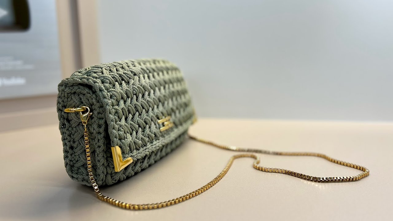 BOLSA de CROCHÊ de festa - elegante e bem estruturada