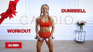 20 Minute SWEATY Dumbbell Cardio Workout  Full Body at Home