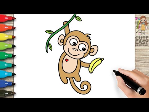 Monkey drawing  How to draw a monkey  Pencil drawings