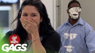 Blind Man Attacked by a Cake Prank