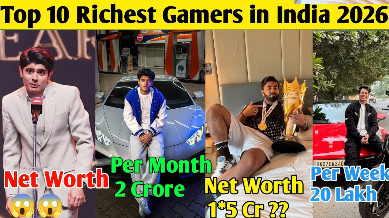 Top 10 Richest Gamers in India 2026 | Techno Gamerz, 8Bit Thug, Total Gaming, Gamerfleet, 8Bit Thug 