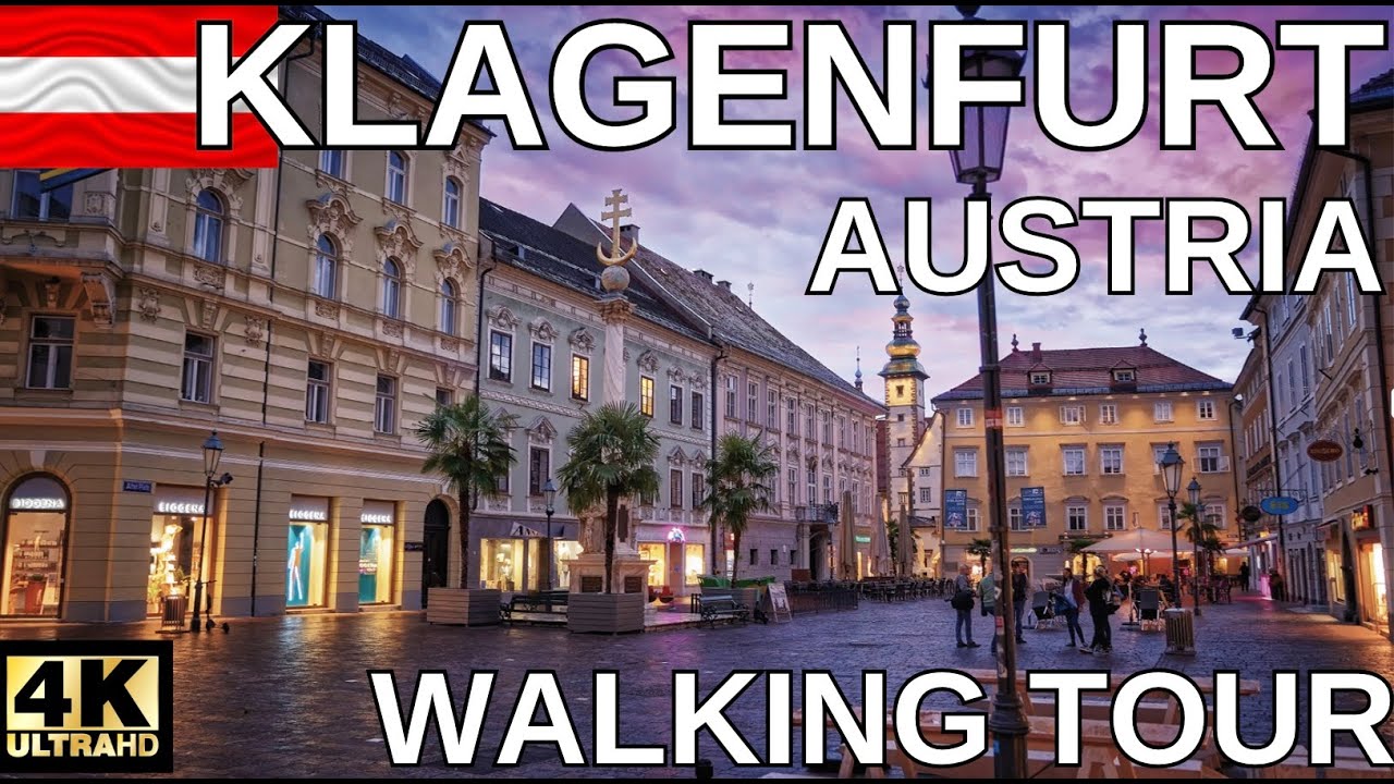 Klagenfurt, Austria 4K-UHD - Walking Tour in Dragon City - With Captions!