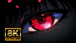 Anime Red Eye👁️ 4K Wallpaper | Intense Gaze For PC #eye #animeeyes #redeye
