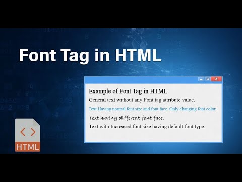 Font tag and it's attributes