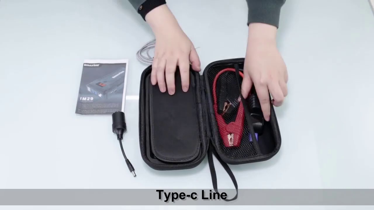 Car Jump Starter with LED Flashlight + Mobile Phone Charger