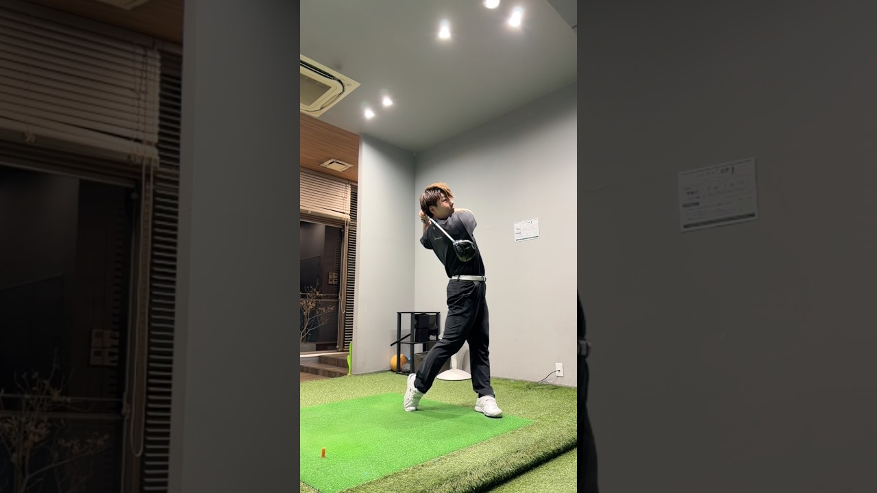 斜め前から。スローと後方から通常スピード #golf #ゴルフ #ゴルフスイング