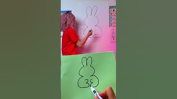 🐰 Draw a Cute Rabbit Starting with the Number 3! ✏️🎨 #art #learn