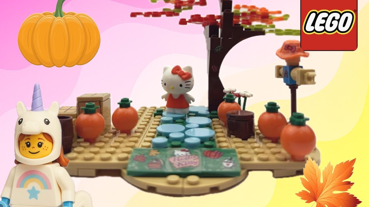 🎃 Unboxing the Hello Kitty Pumpkin Patch LEGO Set! 🧱🎀 So Cute for Fall!