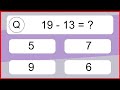20 Subtraction Quiz Exercises for Kids: Numbers Up to 20