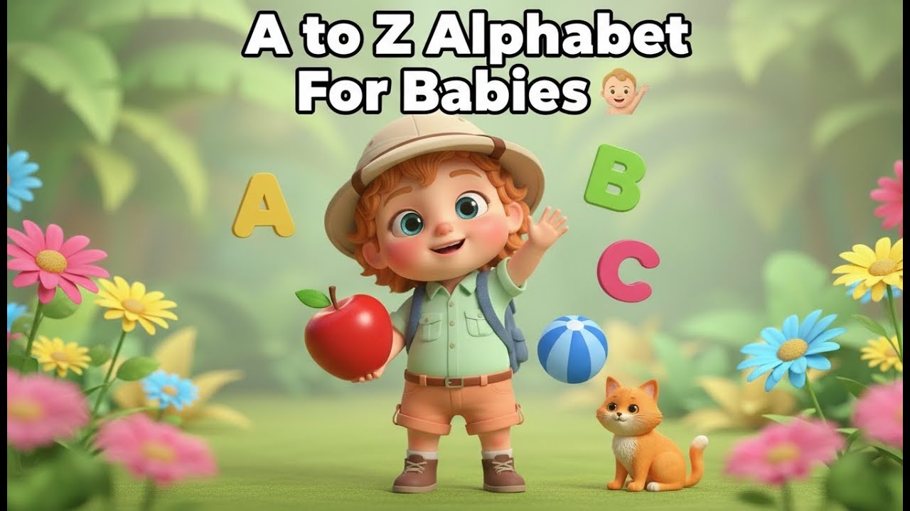 A to Z Alphabet for Babies | Learn ABC Letters & Sounds (3D Kids Video ...