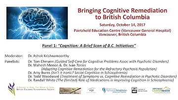 "Bringing Cognitive Remediation to B.C." [Panel #1: “Cognition: A Brief Scan of B.C. Initiatives”]