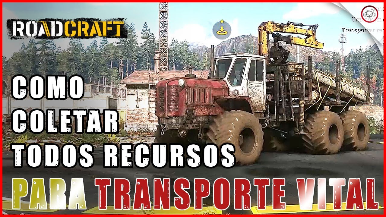 Miniatura do vídeo RoadCraft , Como coletar recursos para um transporte vital | Super-Dica