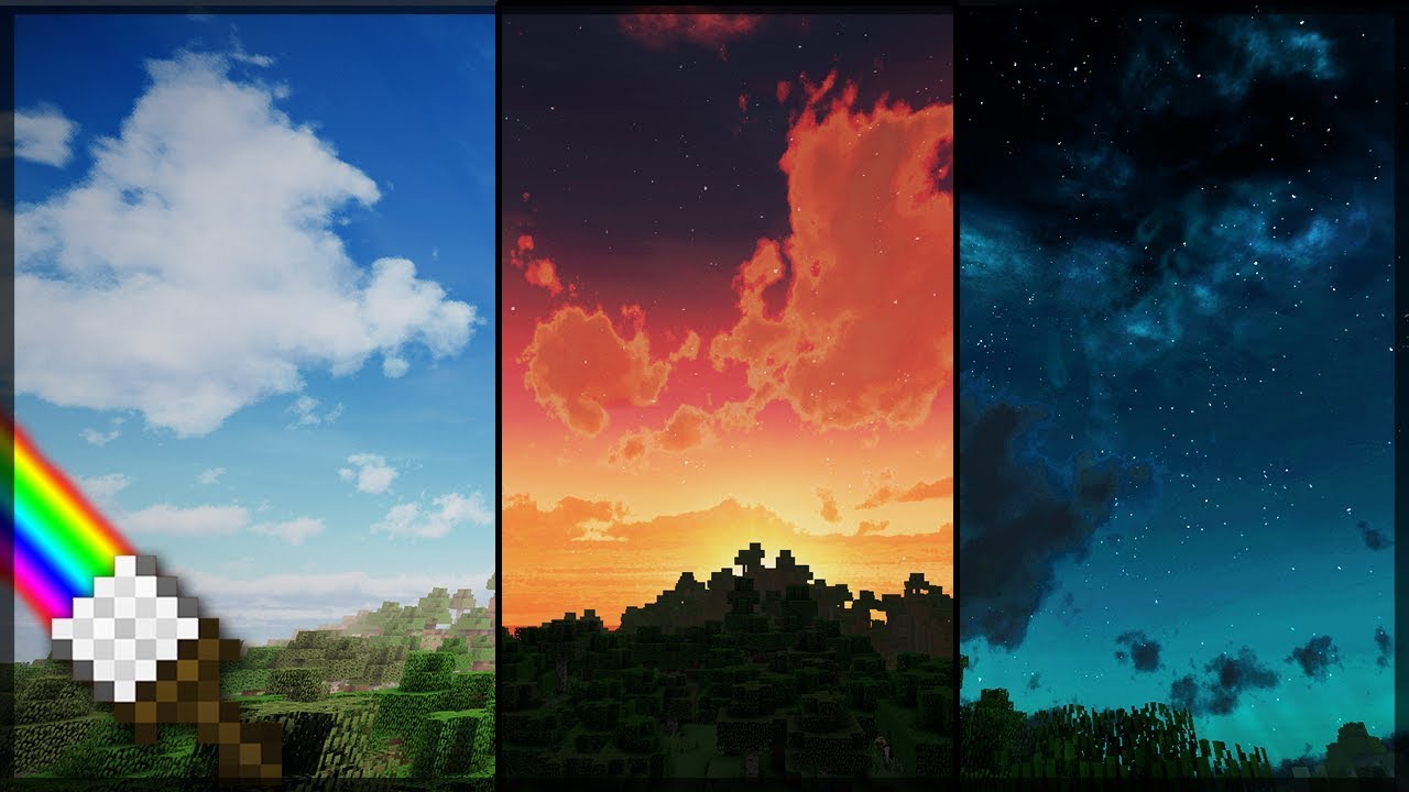 Shaders Realista o Céu noturno do Minecraft ##minecraft #gamer #franni