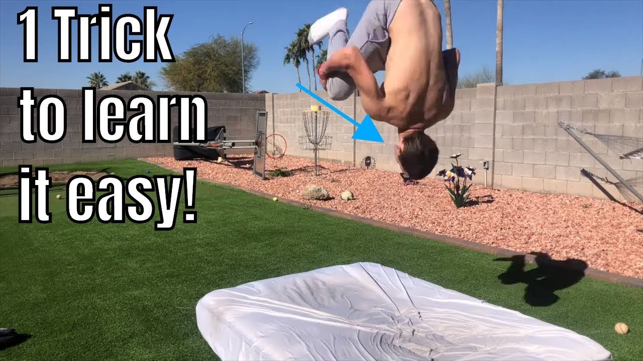 HOW TO DO A BACKFLIP ON BED OR MATTRESS FOR BEGINNERS YouTube