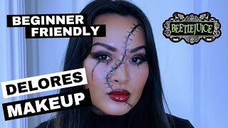 DELORES FROM BEETLEJUICE!! Easy Halloween makeup tutorial!