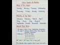 Days, Weeks &amp; Months name